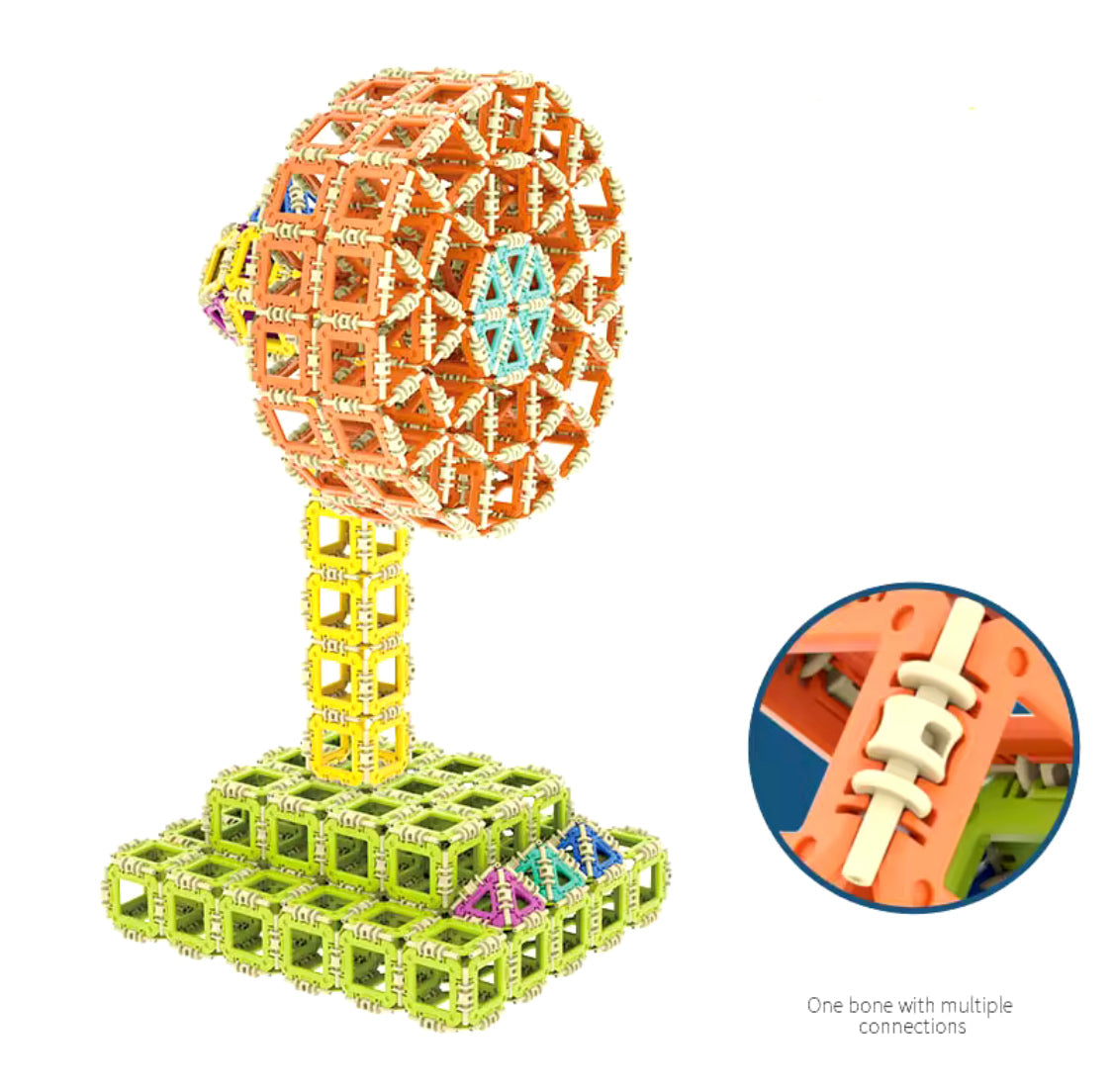 80 Pcs Buckle Building Blocks Toy, Three Dimensional Thinking Puzzle Toys, Puzzle Assembling Children Educational Toy