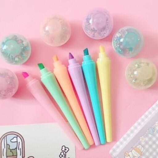 Lollipop Shape Highlighter, Colorful Marker Highlighter, Paint Marker Pen