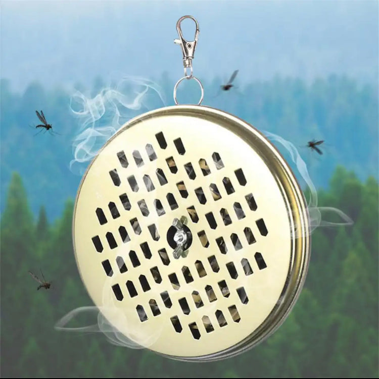 Hanging Mosquito Coil Holder, Portable Metal Incense Holder With Spring Buckle, Outdoor Mosquito Repellent Box