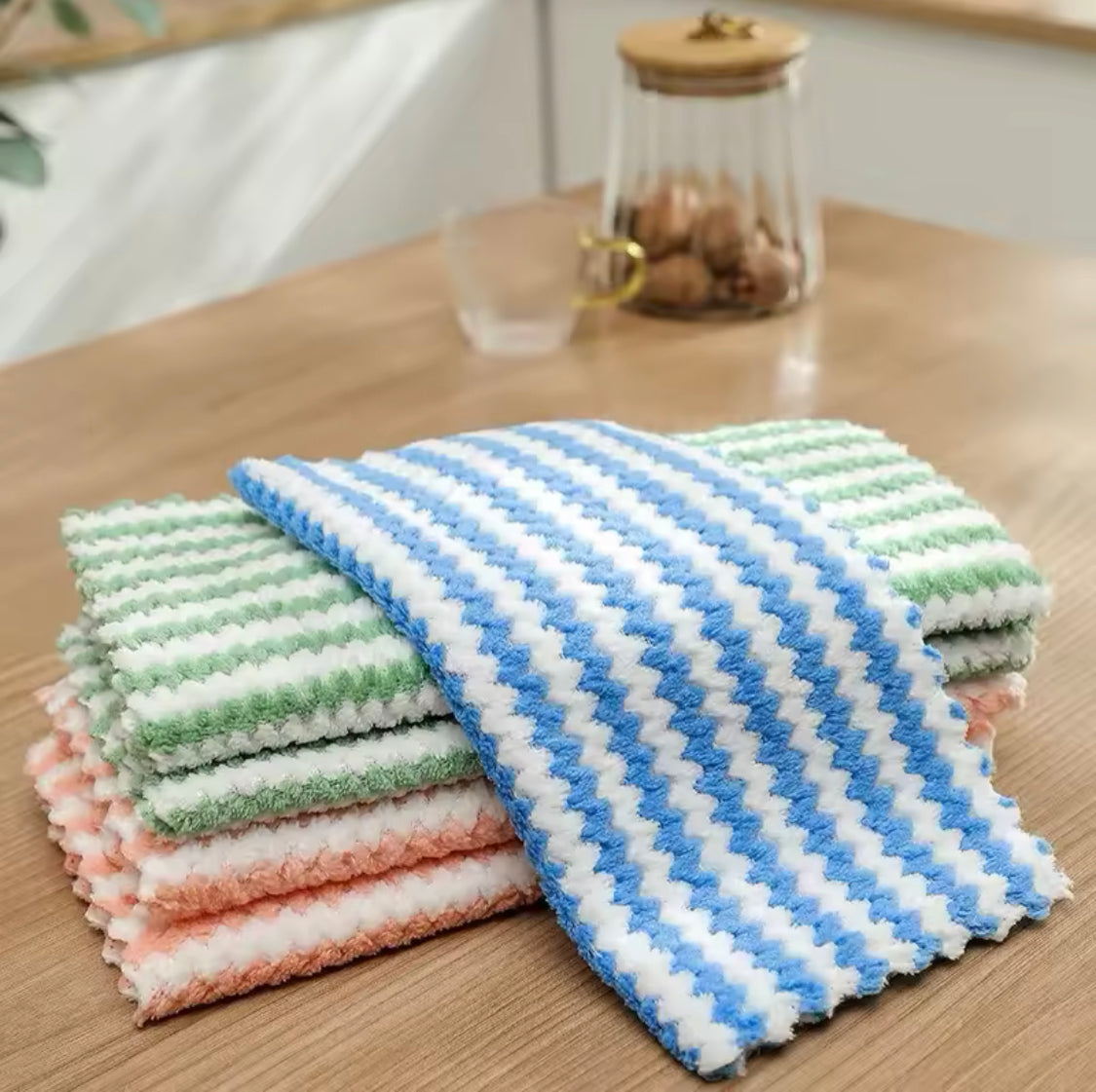 Pack Of 4 Superfine Fiber Kitchen Dishwashing Cloth, Water Absorbent Cleaning Cloth, Multipurpose Household Cleaning Tools