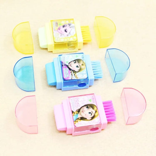 3 In 1 One Multifunctional Pencil Sharpener, Eraser Student School Supplies, Cartoon Cute Pencil Sharpener Eraser