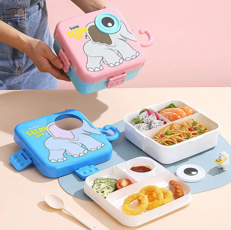 Carnival Bento Lunch Box, Double Layer Lunch Box, Leak Proof Bento Lunch Box