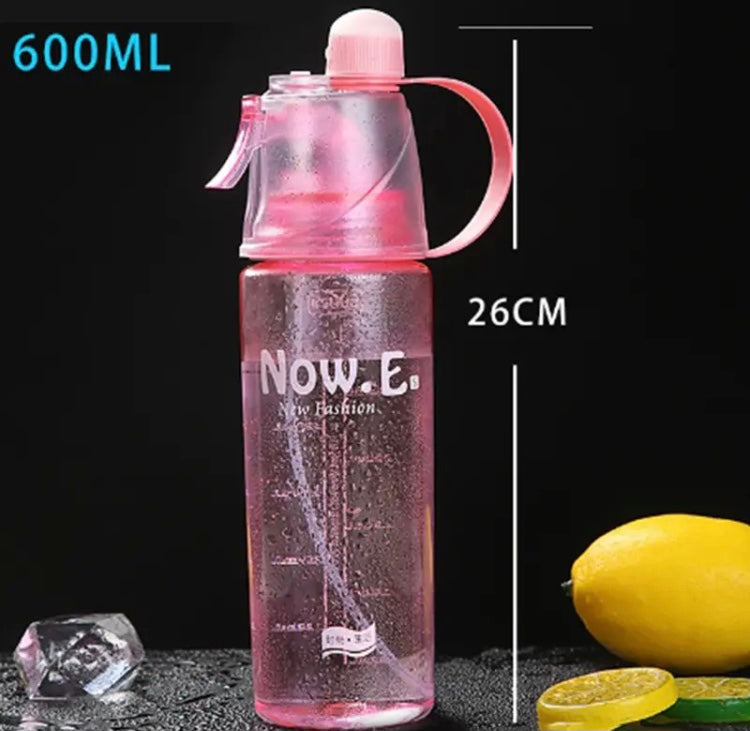 600ML Spray And Drinking Bottle, Large Capacity Sport Water Bottle, Portable Solid Plastic Outdoor Bottle