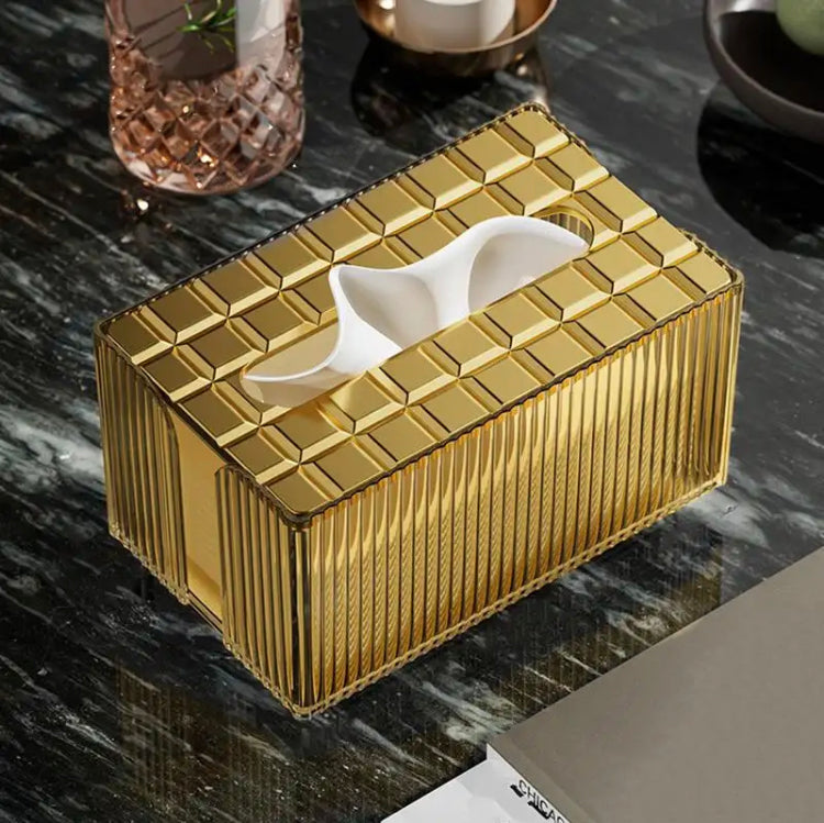 Plastic Luxury Napkin Holder, Rectangular Tissue Storage Organizer, Transparent Napkin Storage Box