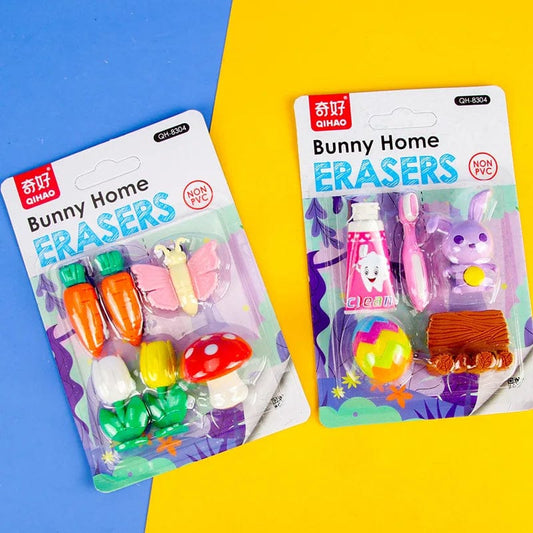 Children Cartoon Shape Erasers, New Home Set Rubbers, Cute Kids Erasers