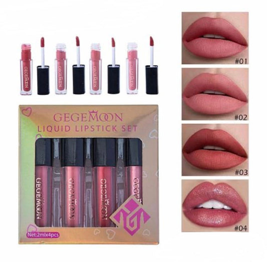 Pack Of 4 New Pigmented Lip Gloss, Natural Colour Moisturizing Lip Gloss, High Quality Lip Gloss