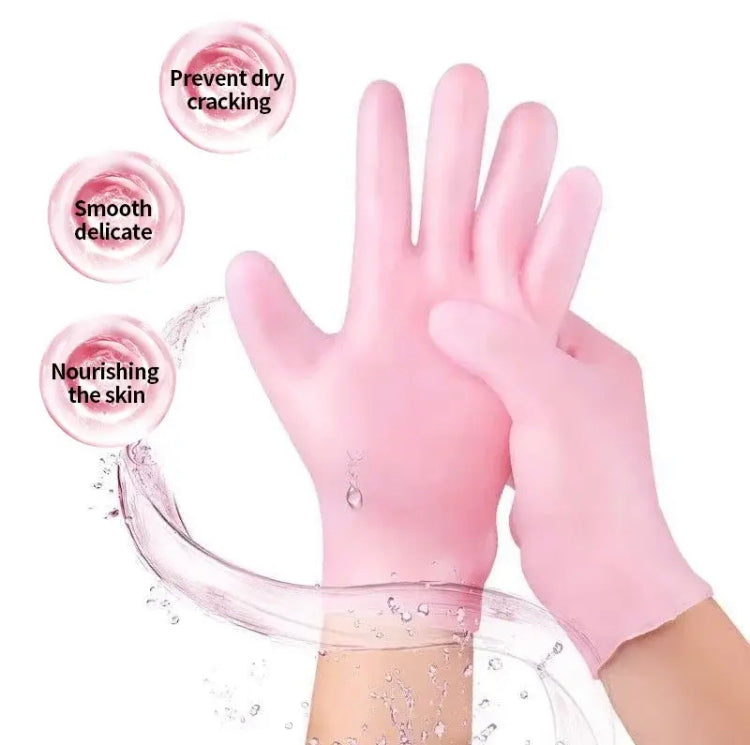 Silicone Gel Moisturizing Gloves, Hand Spa Manicure Silicone Gloves, Manicure Gloves For Dry Cracked Hand And Soften Rough Skin