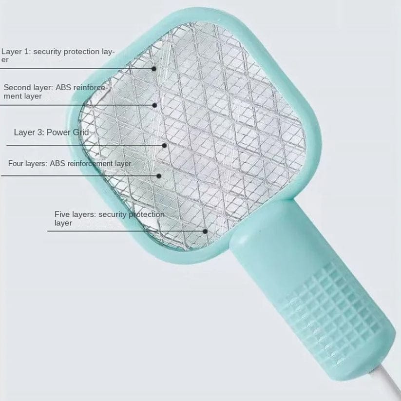 Mini USB Electric Mosquito Racket, Rechargeable Summer Fly Swatters Trap, Mosquito Swatter UV Light Sharp Sparking  Racket