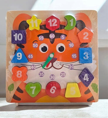 Kids Time Learning Clock, Montessori Wooden Clock Toy, Kids Educational Learning Toy