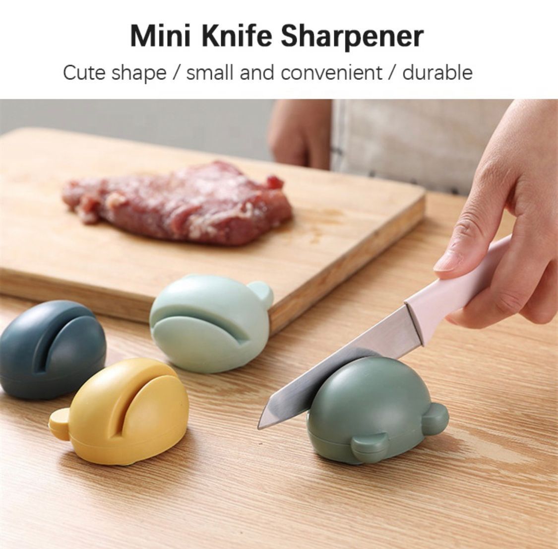 Cartoon Bear Manual Knife Sharpener, Mini Knife Sharpener, Kitchen Household Sharpener