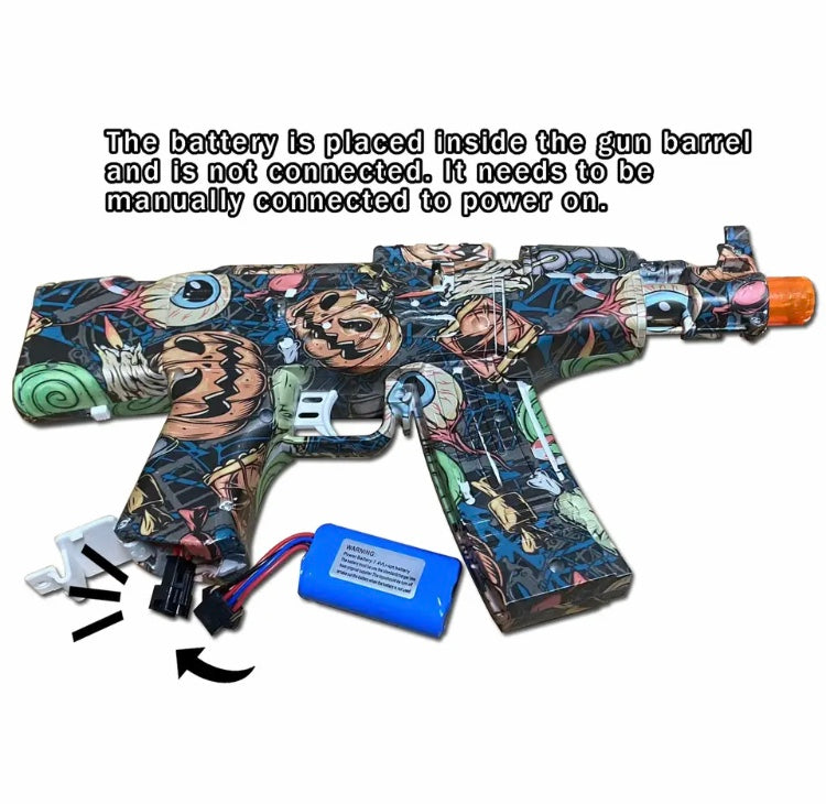 Printed Water Bomb Gun, Outdoor Gel Bullet Toy, Electric Shock Wave Shooting Gun