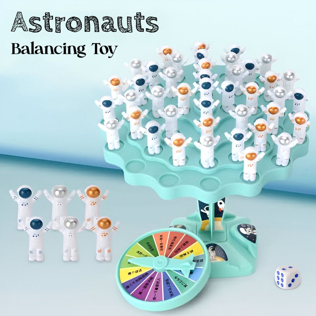 Balance Blocks Spaceman Kids Toy, Astronaut Balance Tabletop Game, Puzzle Stacking Assembling Educational Toy