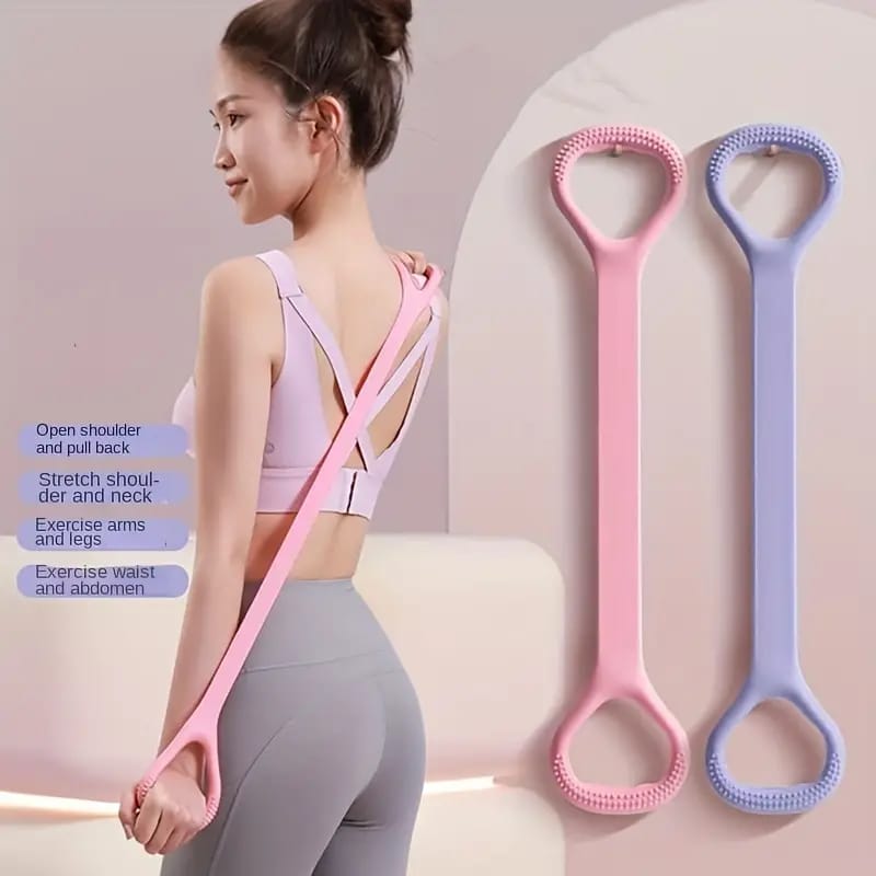 Yoga Fitness Elastic Band, Portable Strength Training Band,  Silicone Resistance Band For Arm Back Shoulder