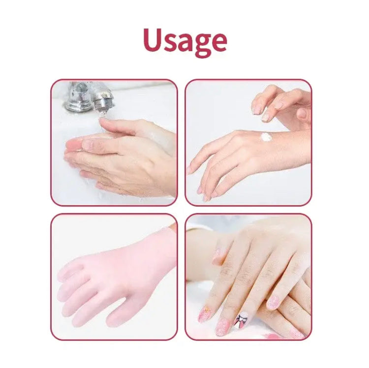 Silicone Gel Moisturizing Gloves, Hand Spa Manicure Silicone Gloves, Manicure Gloves For Dry Cracked Hand And Soften Rough Skin