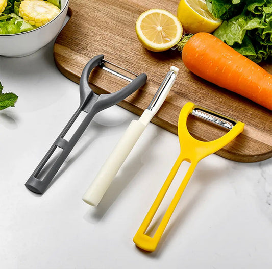 3-in-1 Kitchen Vegetable Fruit Peeler, Stainless Steel Three Piece Set Peeler, Multifunctional Scraper