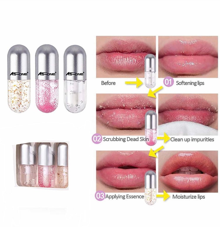 3pcs Moisturizing Lip Oil, Lip Gloss Scrub Fade Lips, Oil Shinny Clear Liquid Lip Gloss