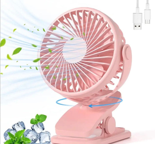 USB Charging Quiet Desktop Electric Fan, High Quality Student Small Cooling Ventilador Fan, Portable Mini Hand Clip Fan