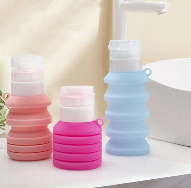 Squeezable Silicone Travel Bottle, Waterproof Folding Storage Bottle, Leak Proof Dispensing Bottle