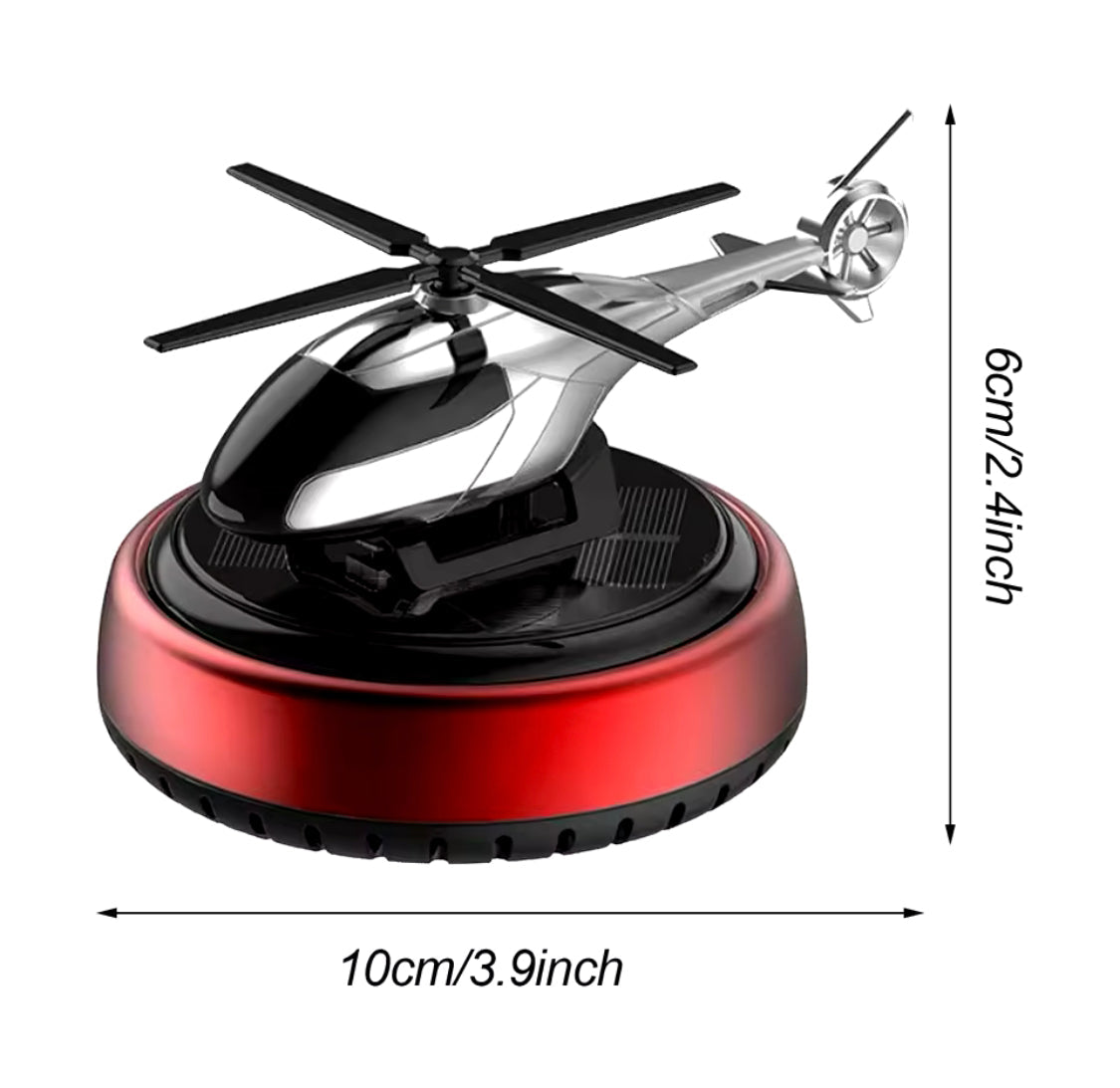 Solar Powered Car Air Freshener Helicopter, Aviation Car Air Freshener, Durable Alloy Fragrance Diffuser