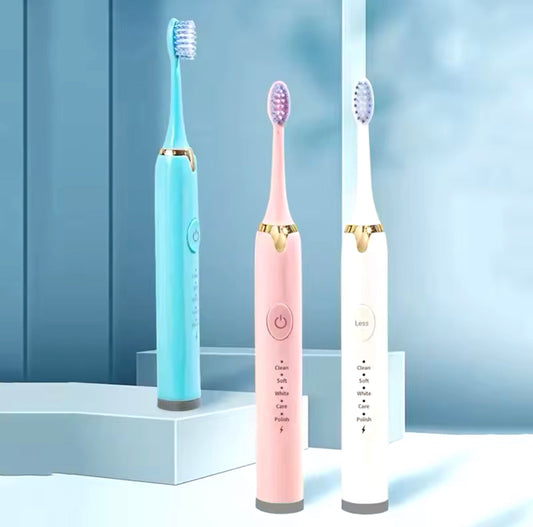 Ultrasonic Electric Toothbrush, USB Rechargeable Tooth Brush, Washable Teeth Whitening Cleaning Brush