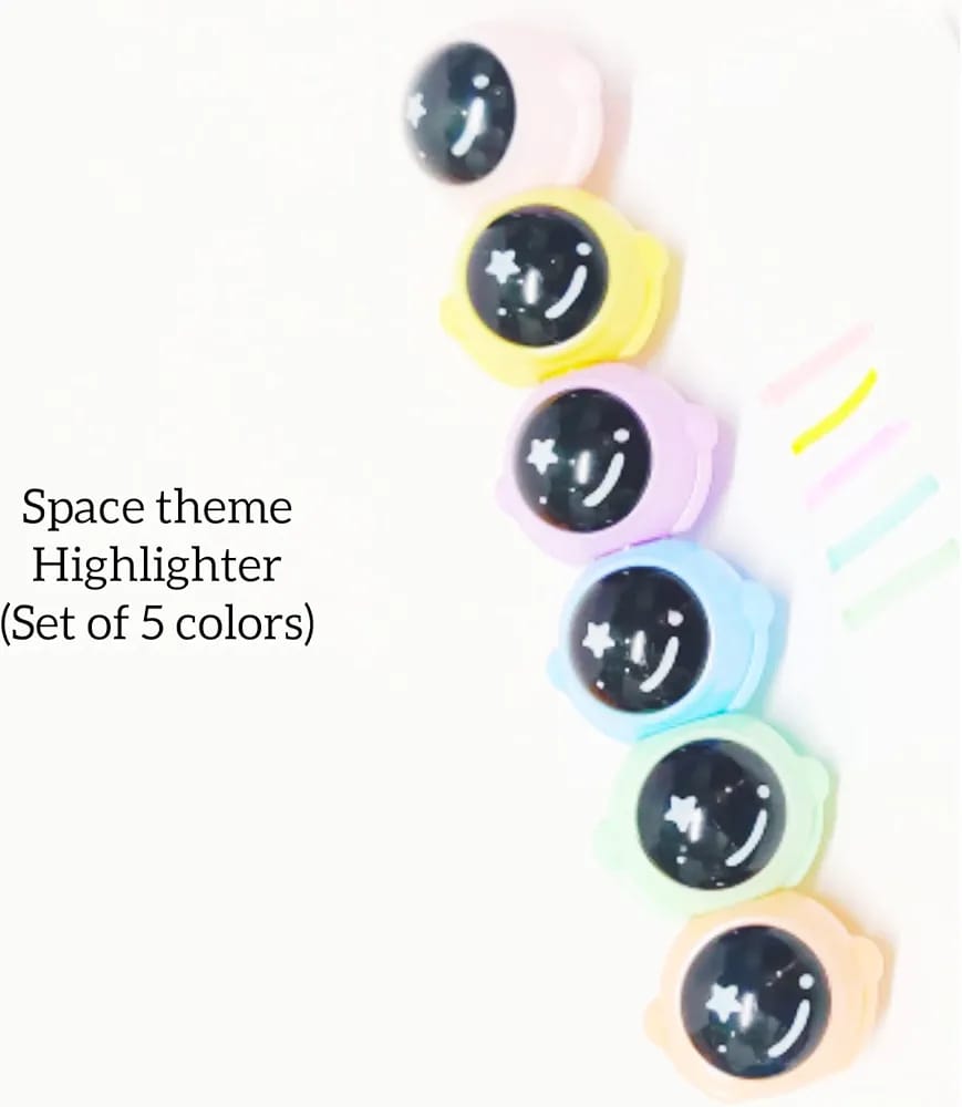 Creative Astronaut Blocks Highlighter, Mini Drawing Painting Marker, Space Theme Highlighters