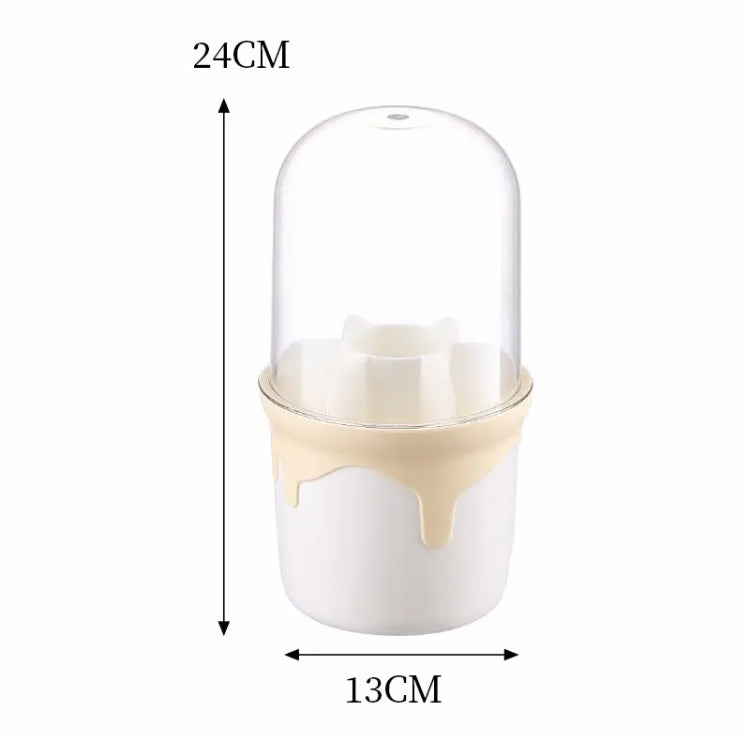 Transparent Makeup Brush Holder, Multi Compartment With Lid, Dustproof Rotating Holder, Makeup Brush Display Case