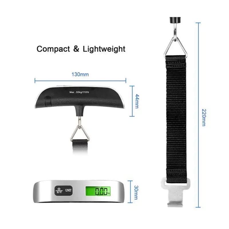 Electric Luggage Scale, Portable Digital Scale, Travel Weighs Baggage Bag Weight Balance Tool, Portable LCD Digital Hanging Scale, Portable Digital Travel Scales for Suitcases And Bags