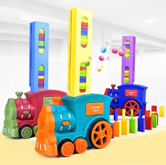 Electric Dominoes Train, Unbreakable Train For Kids, Train Toy Stacking Block Set