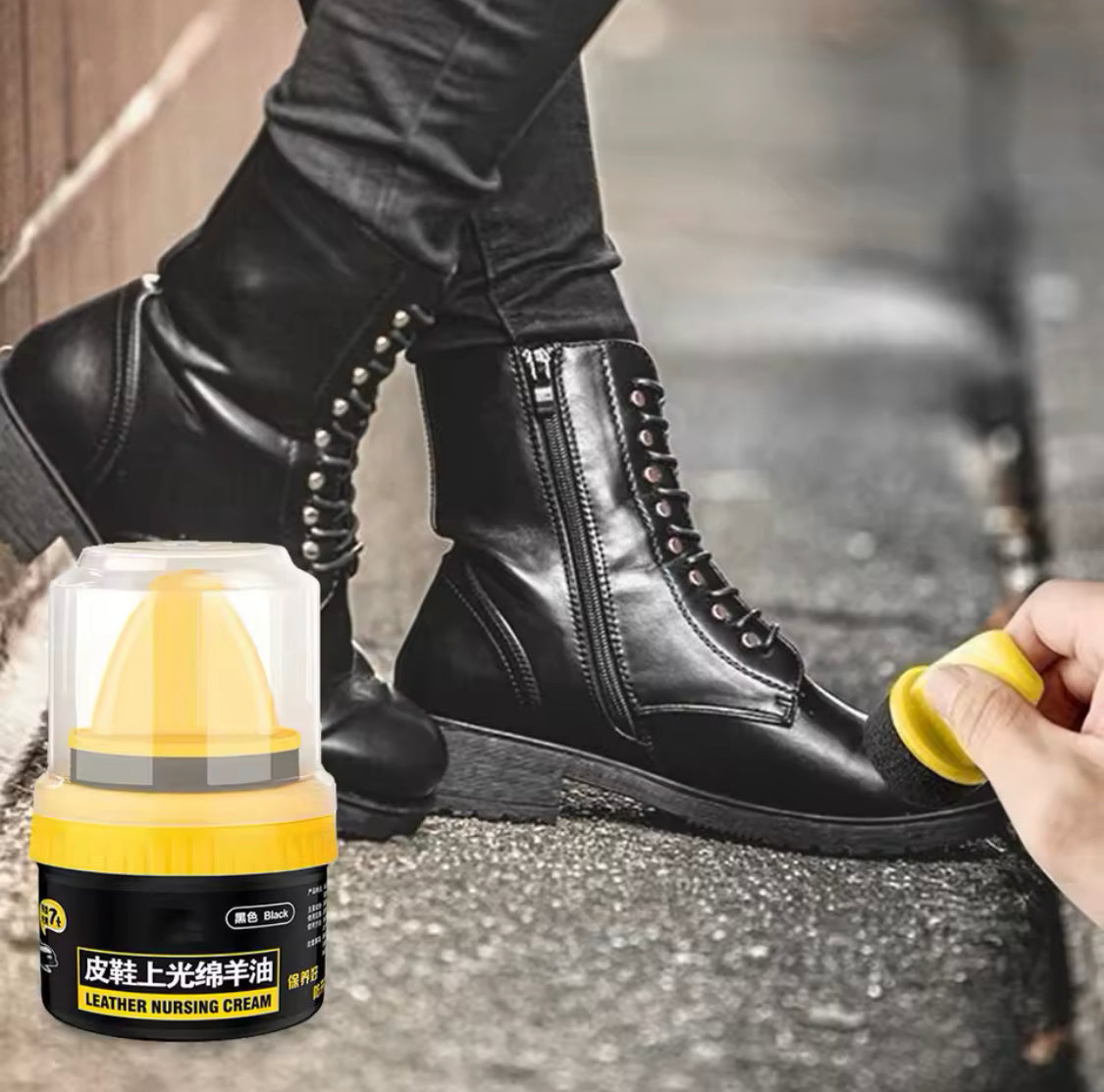 Cream Liquid Leather Shoe Polish, Leather Cleaner Repairing Polish, Rich Glossy Boot Polish