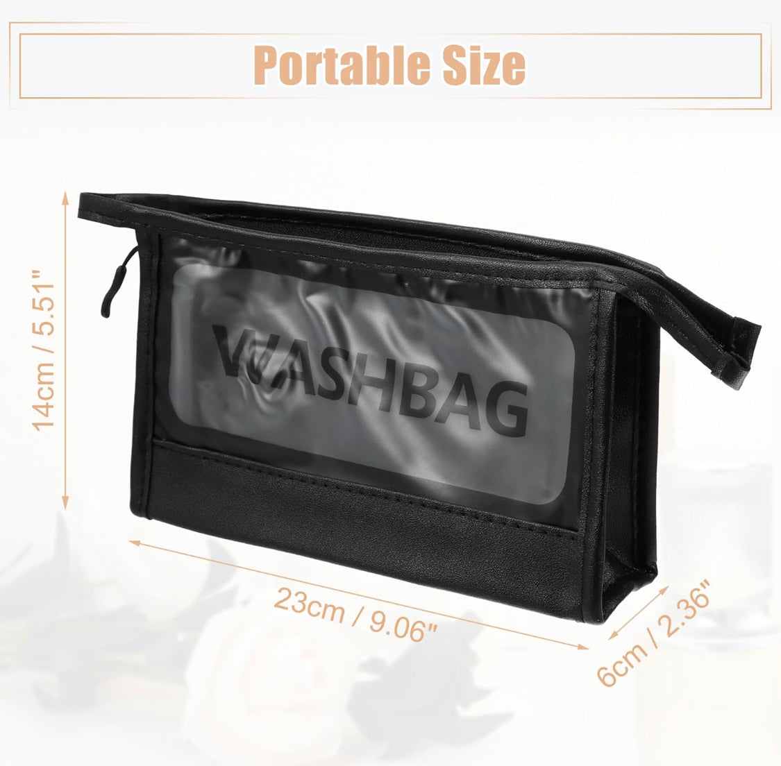 Travel Essentials Makeup Pouch, Waterproof Cosmetics Pouch, Travel Translucent Makeup Organizer