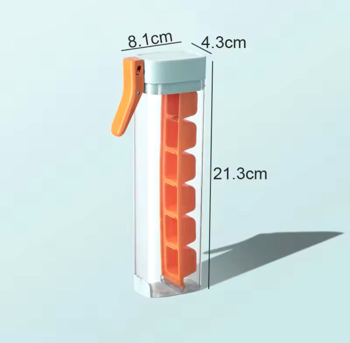 6 Compartment Press Type Ice Cube Mold, Square Ice Cube Mold With Bins, Mini Ice Cube Mold