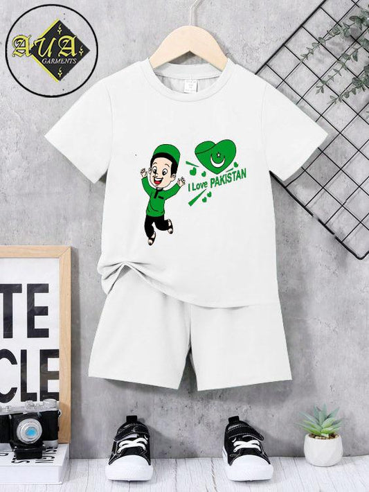 Baba & Baby 14 August Kids Suit, Happy Independence Day Dress For Kids, Childern Celebration Track Suit