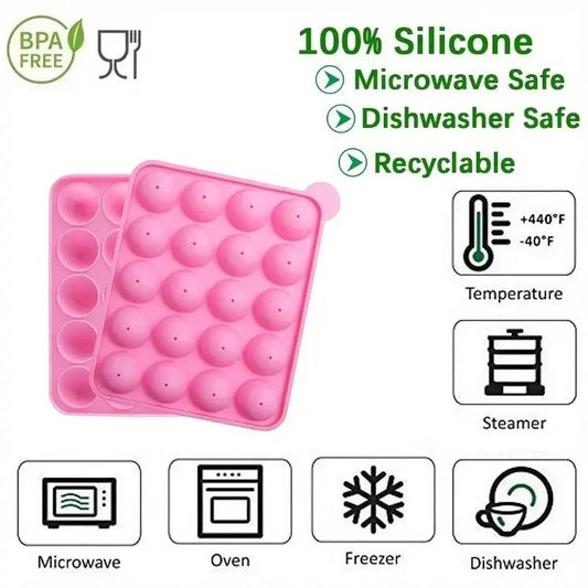 Silicone Lollipop Ice Tray, 20pcs Silicone Ice Balls Maker, Eye Ball Ice Tray