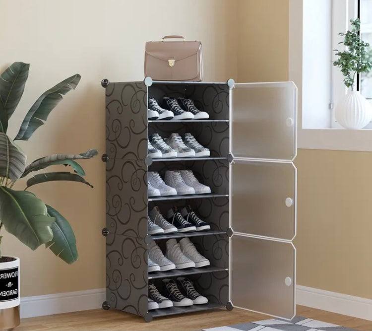 Attachable Cabinet Shoe Rack, Household Entrance Foyer Cabinet, Large Capacity Shoe Storage Cabinet