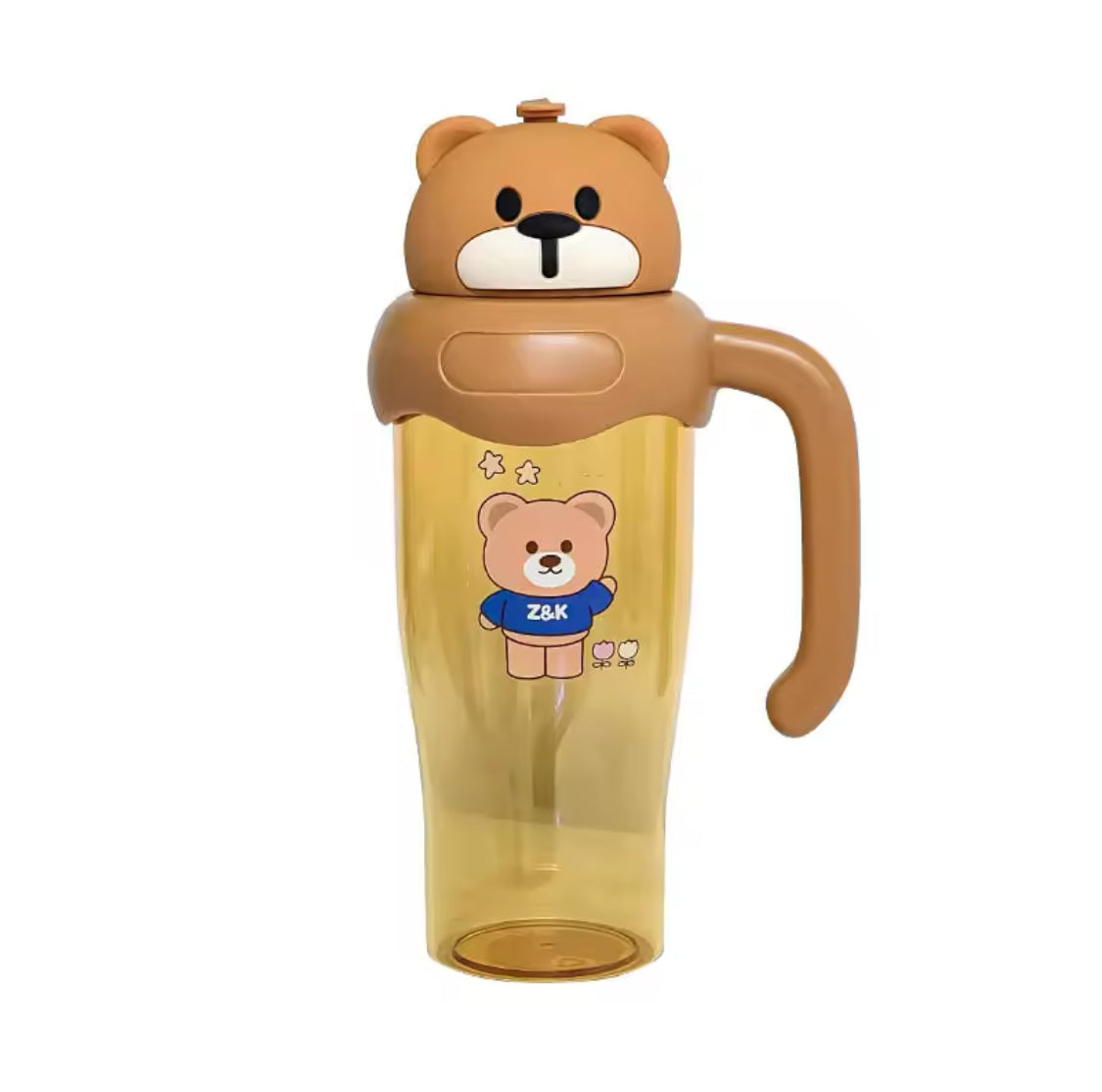 Cute Cartoon Bottle with Handle, Large 750ml Cartoon Water Bottle, Kids Water Bottle