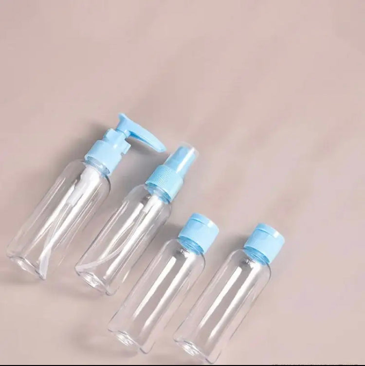 Pack of 4 Travel Size Refillable Bottle, Portable Cosmetic Sub-Packing Bottle, Empty Spray Disinfectant Bottles