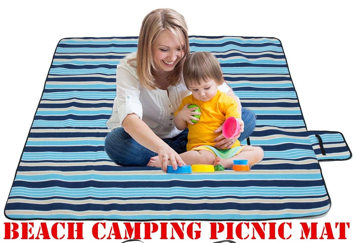 Portable Waterproof Folding Beach Picnic Mat, Outdoor Printed Moisture-proof Camping Mat, Travel Beach Pad