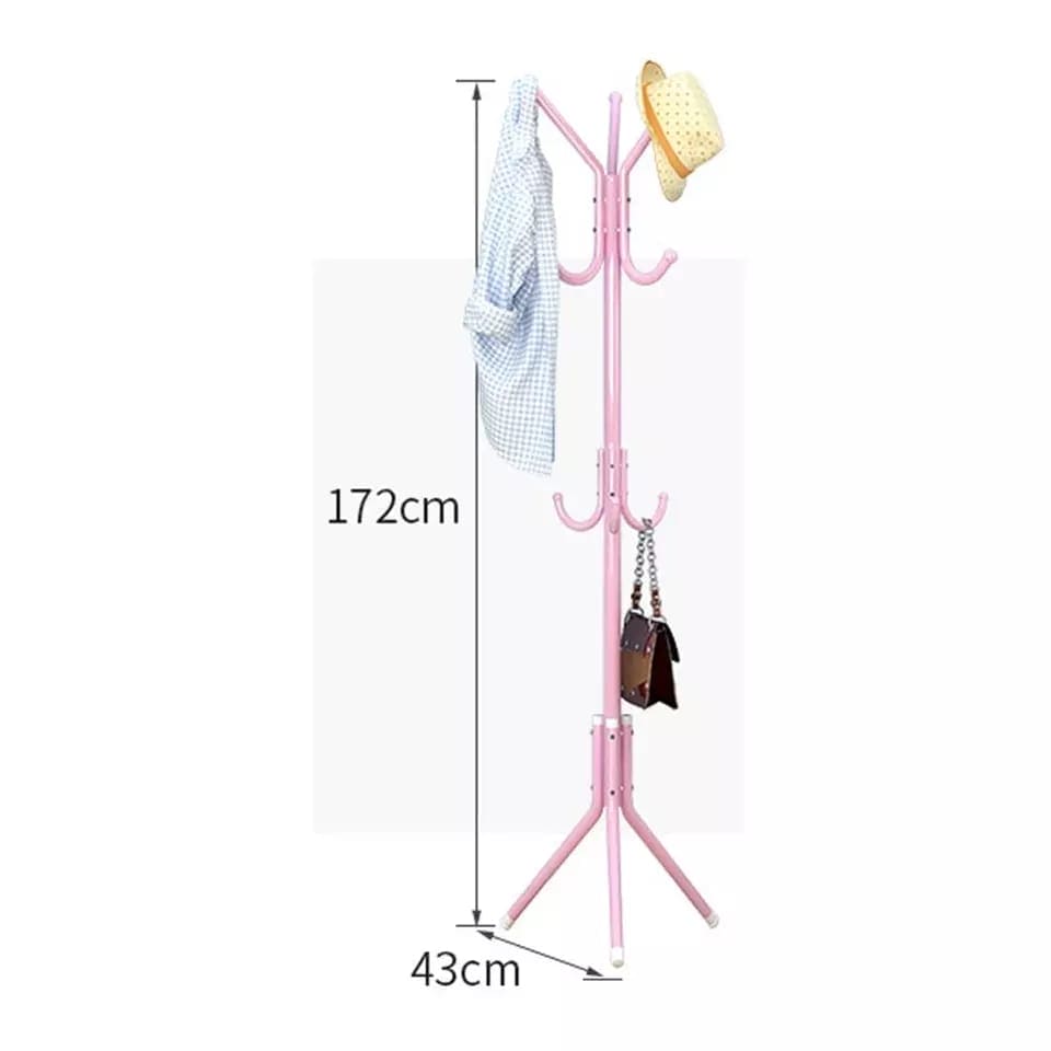 Multi Hook Metal Coat Hat Storage Racks, Tree Stand Clothes Bag Hanger, Organizer for Home Bedroom Hat Display Stand