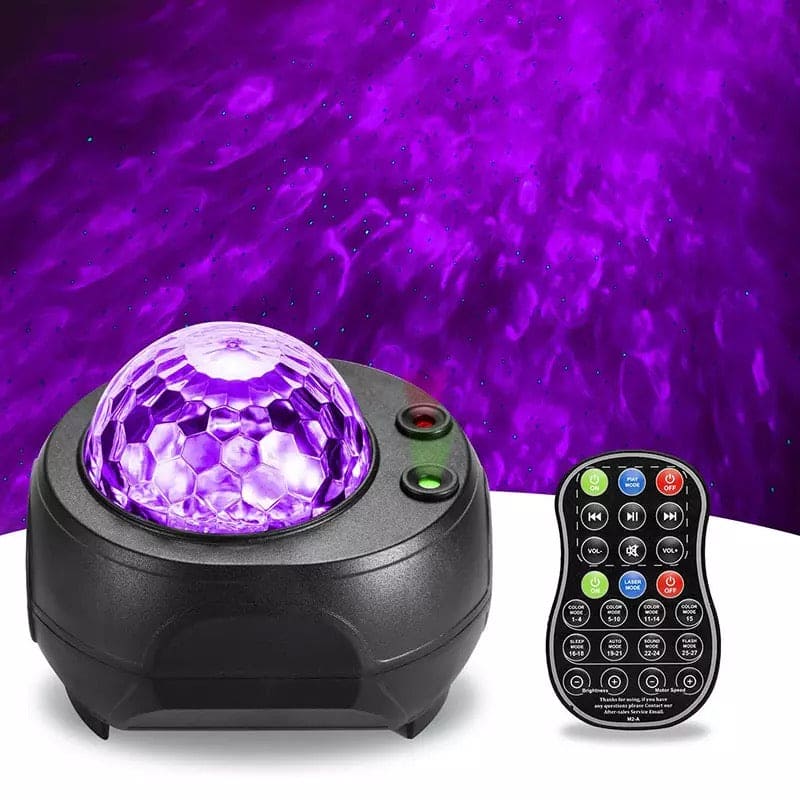 LED Star Ocean Wave Projector, Galaxy Starry Sky Projector Night Lamp With Music Bluetooth Speaker, Child Bluetooth USB Music Player Star Night Light, Romantic Projection Lamp For Kids