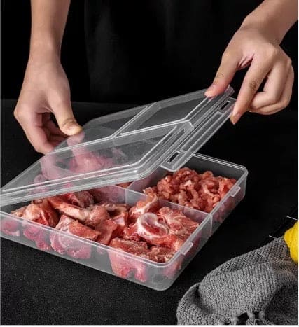 Meat Proof Preservation Box, Plastic Transparent Square Box, Refrigerator Preservation Box